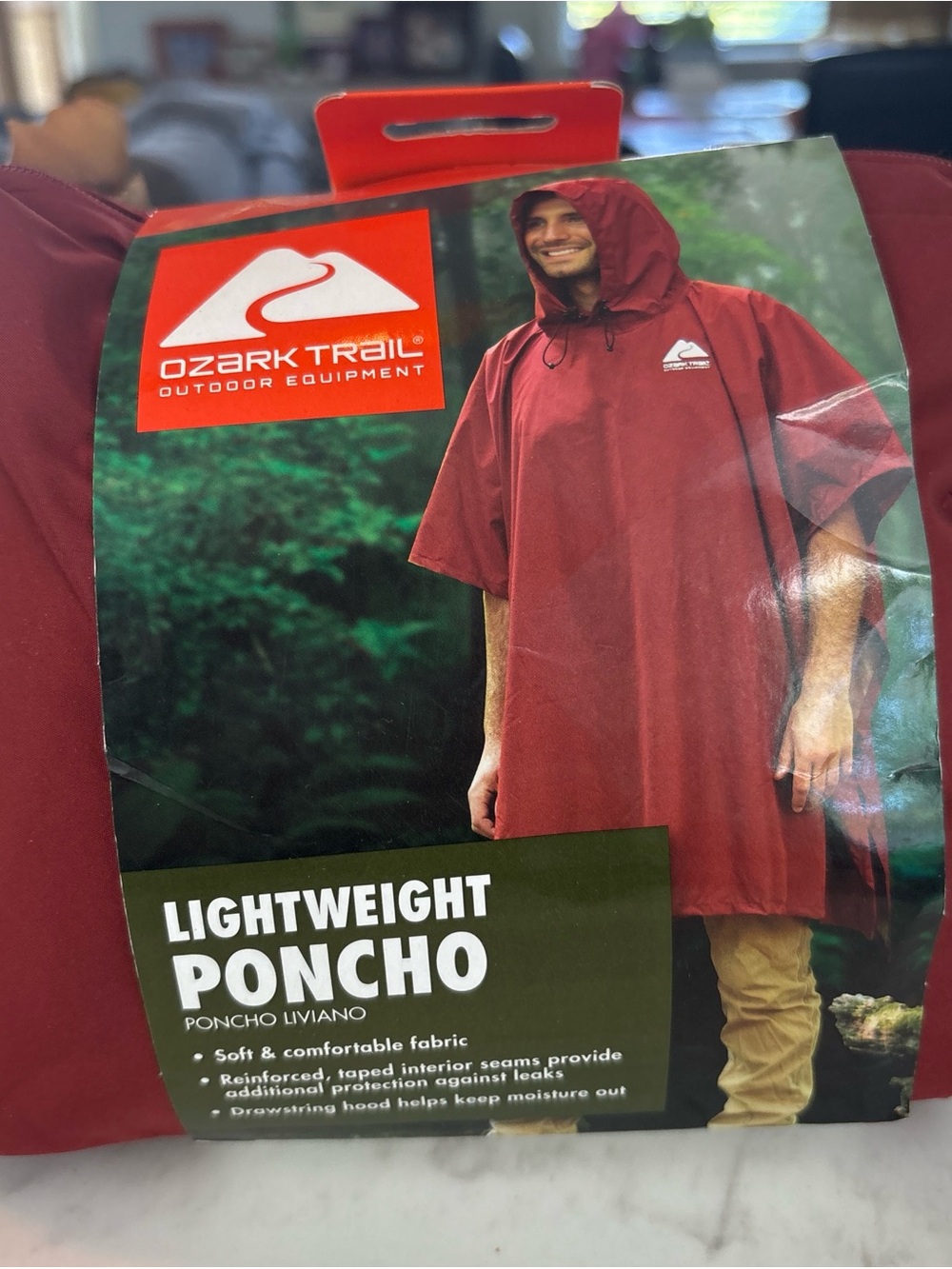 Ozark Trail Red Lightweight Poncho